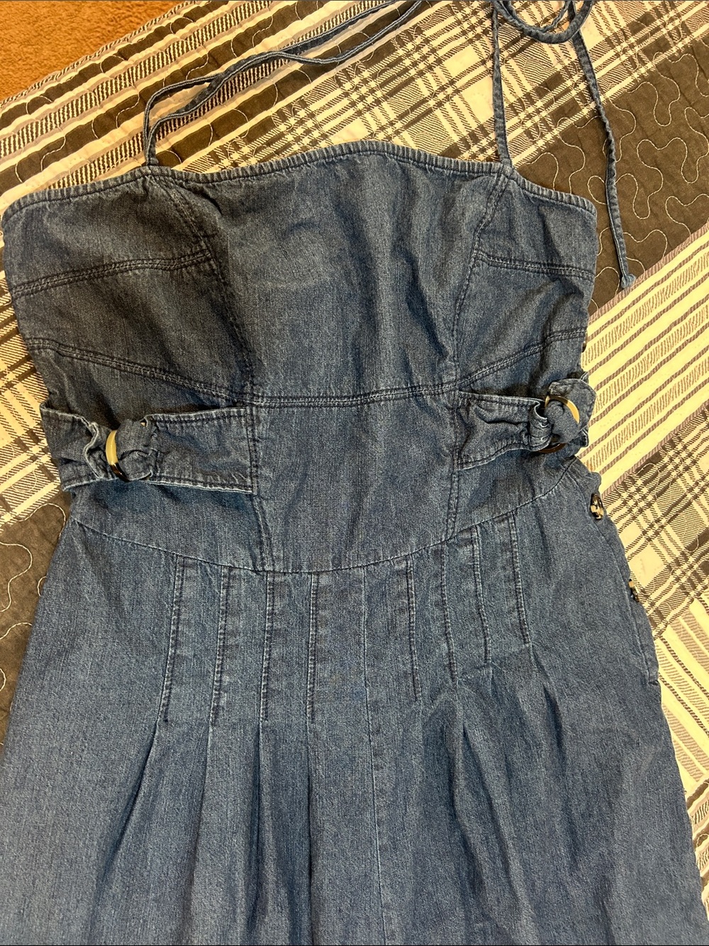 Free People Indigo Wide-Leg Denim Jumpsuit - Picture 2 of 7